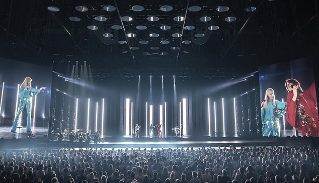 High tech: One billion computing hours were then collectively logged from 1,000 special effects pioneers across four different studios to create the end result, ABBA Voyage