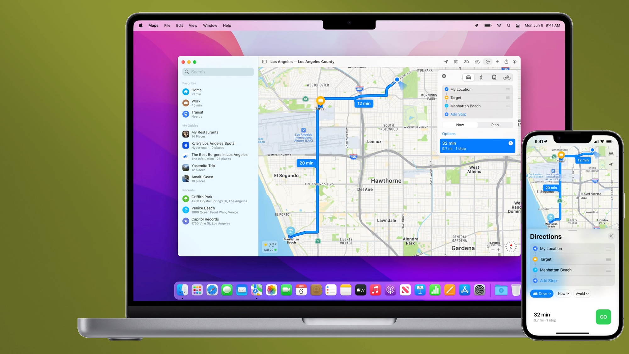 ios 16 maps on both iphone and macbook