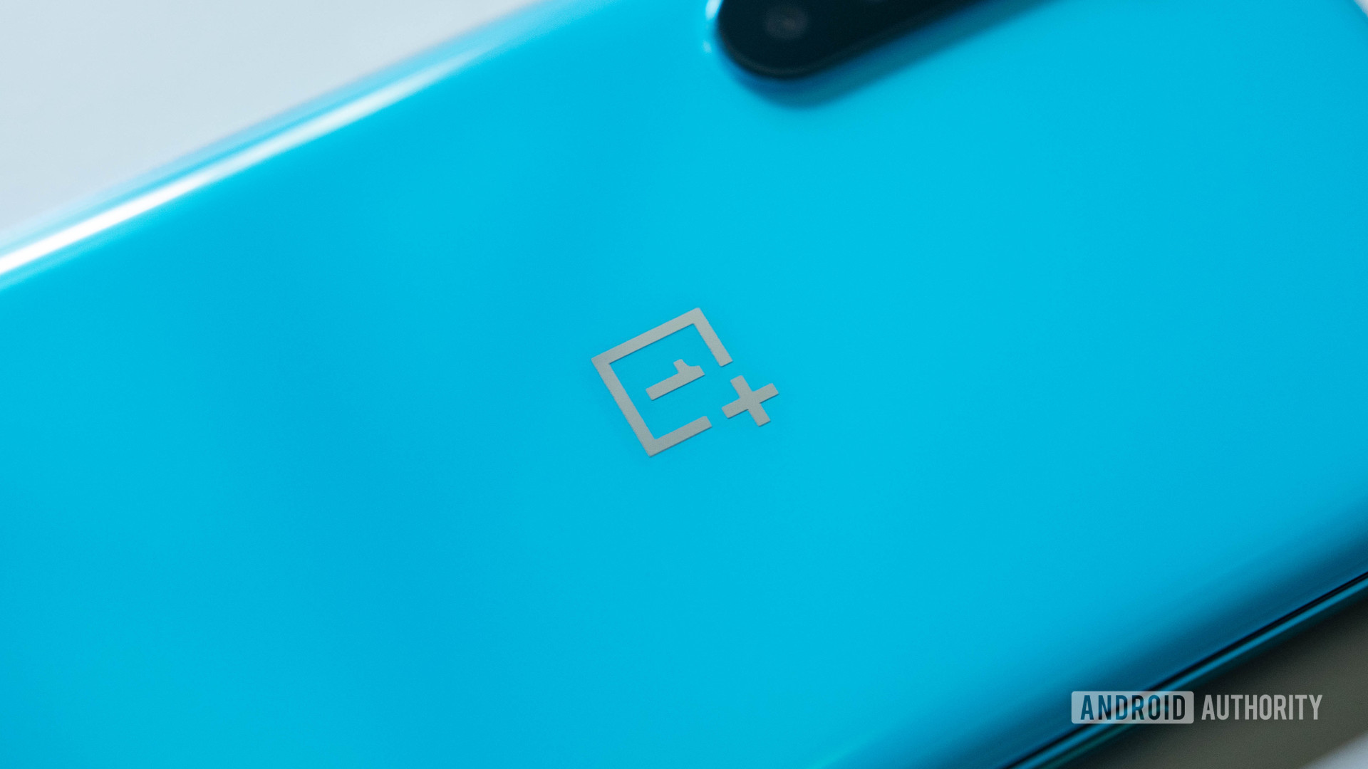 OnePlus Nord Angled macro close up of OnePlus logo