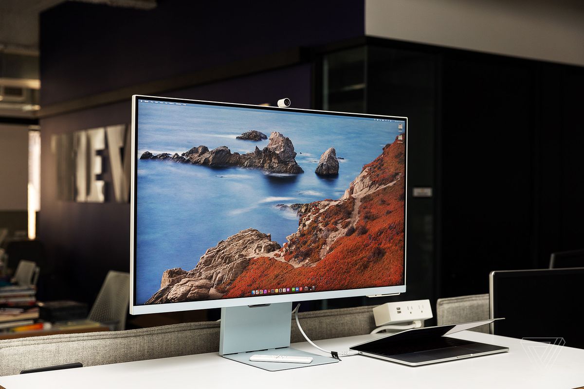 The M8 on a white desk in the Verge office.