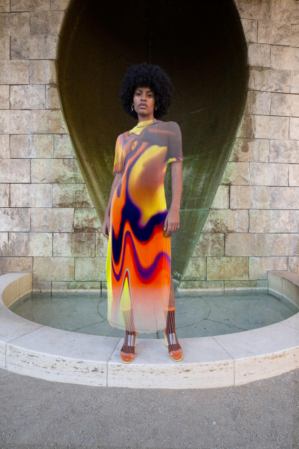 Products, like Barragan’s “Oil Dress,” is available via augmented reality in Zero10.&nbsp; - Credit: Courtesy photo