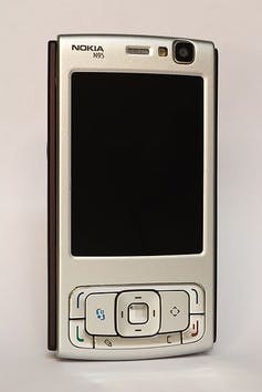 A Nokia N95 with its keypad closed.