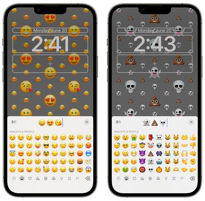 ios 16 emoji picker lock screen