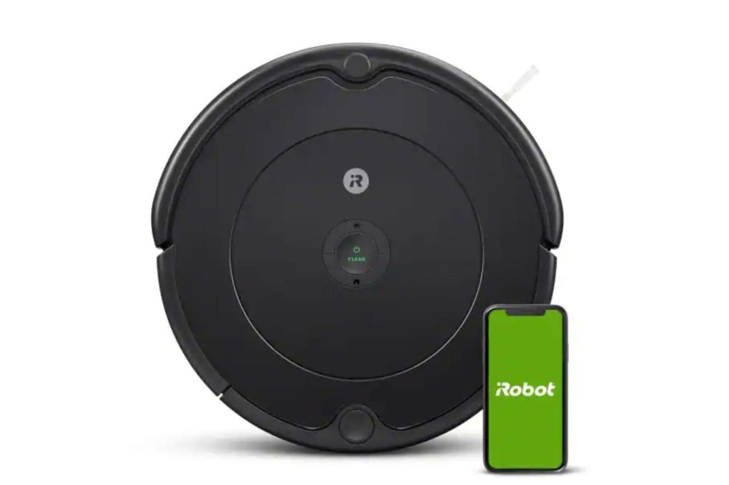 Black robot vacuum