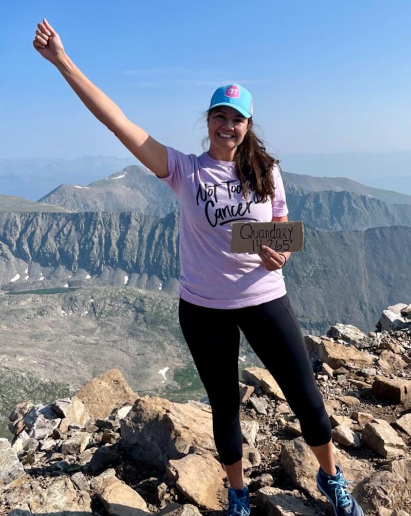 Melissa Long on her journey to the top of a Colorado 14er. Photo courtesy of Melissa Long.