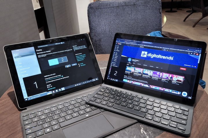 Samsung Galaxy Tab S8 and Surface Go 2