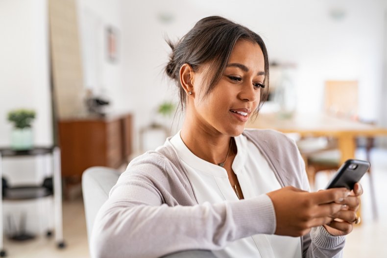 Woman using phone