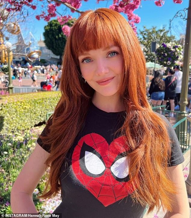 Hannah Rose May (pictured) is an Irish writer and actress who was attending an event at Disneyland California