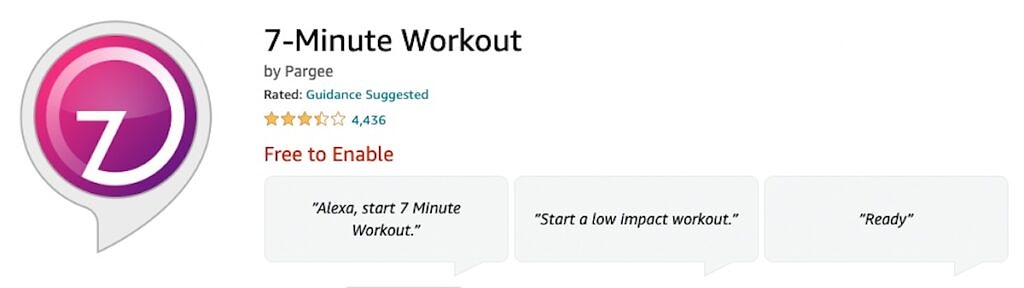 Alexa 7 minute workout skill