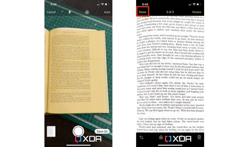 Scan and crop documents in Notes app on iOS