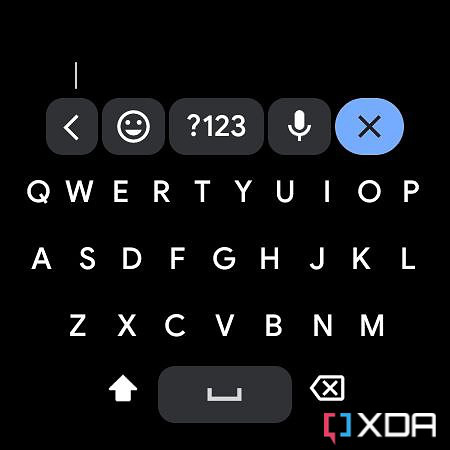 Screenshot of Gboard on Galaxy Watch 4.