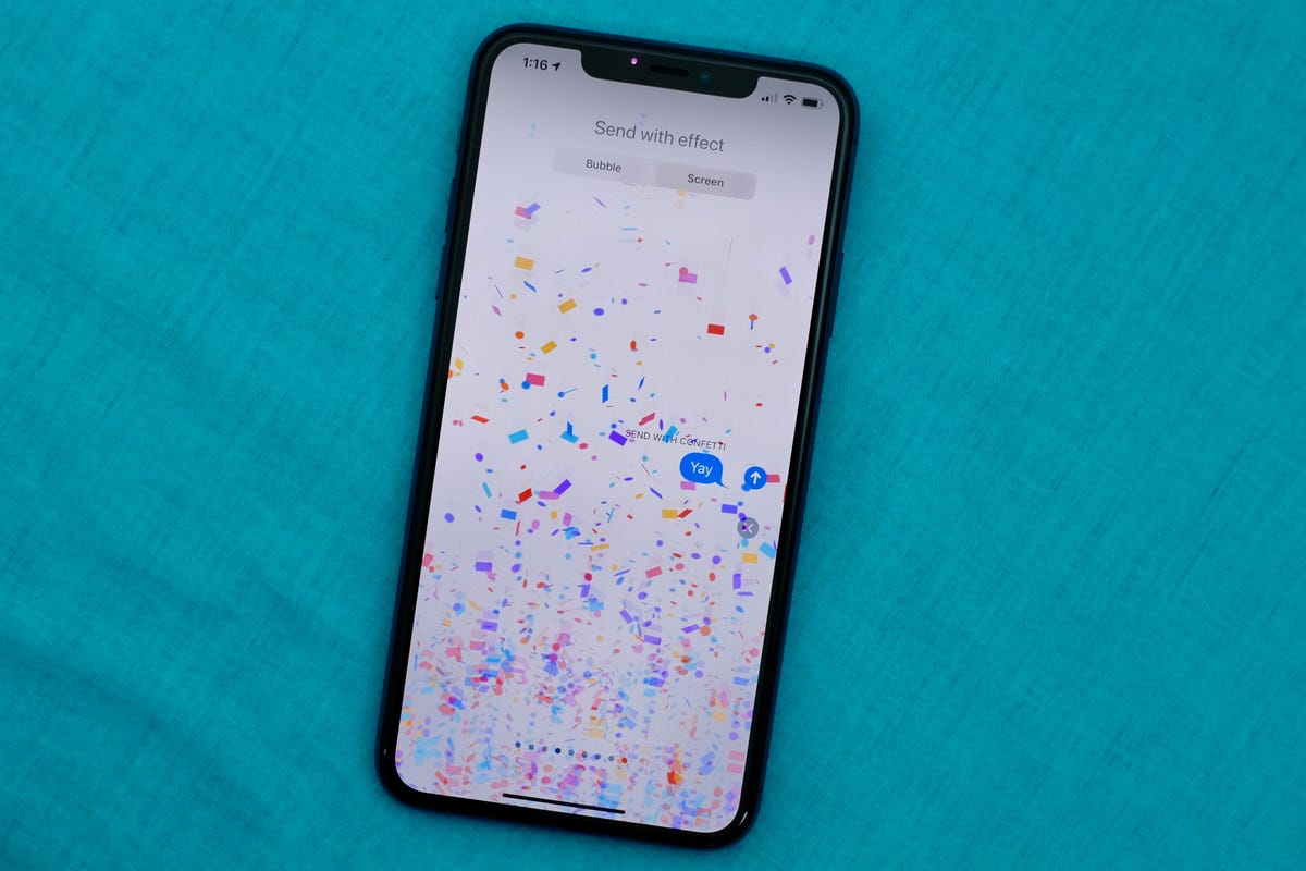 Confetti screen effect