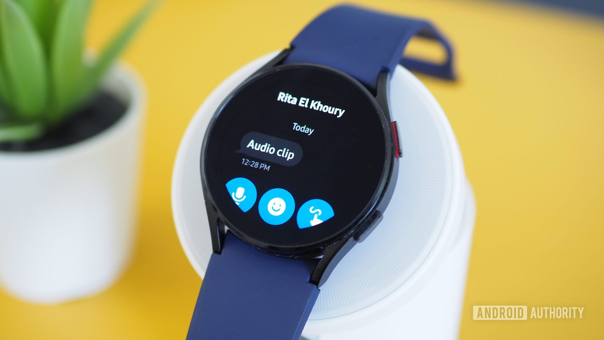 samsung galaxy watch 4 audio clip from google messages